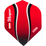 *Legend Mensur Suljovic Dart Flights - 100 Micron - No2 - Std - Red