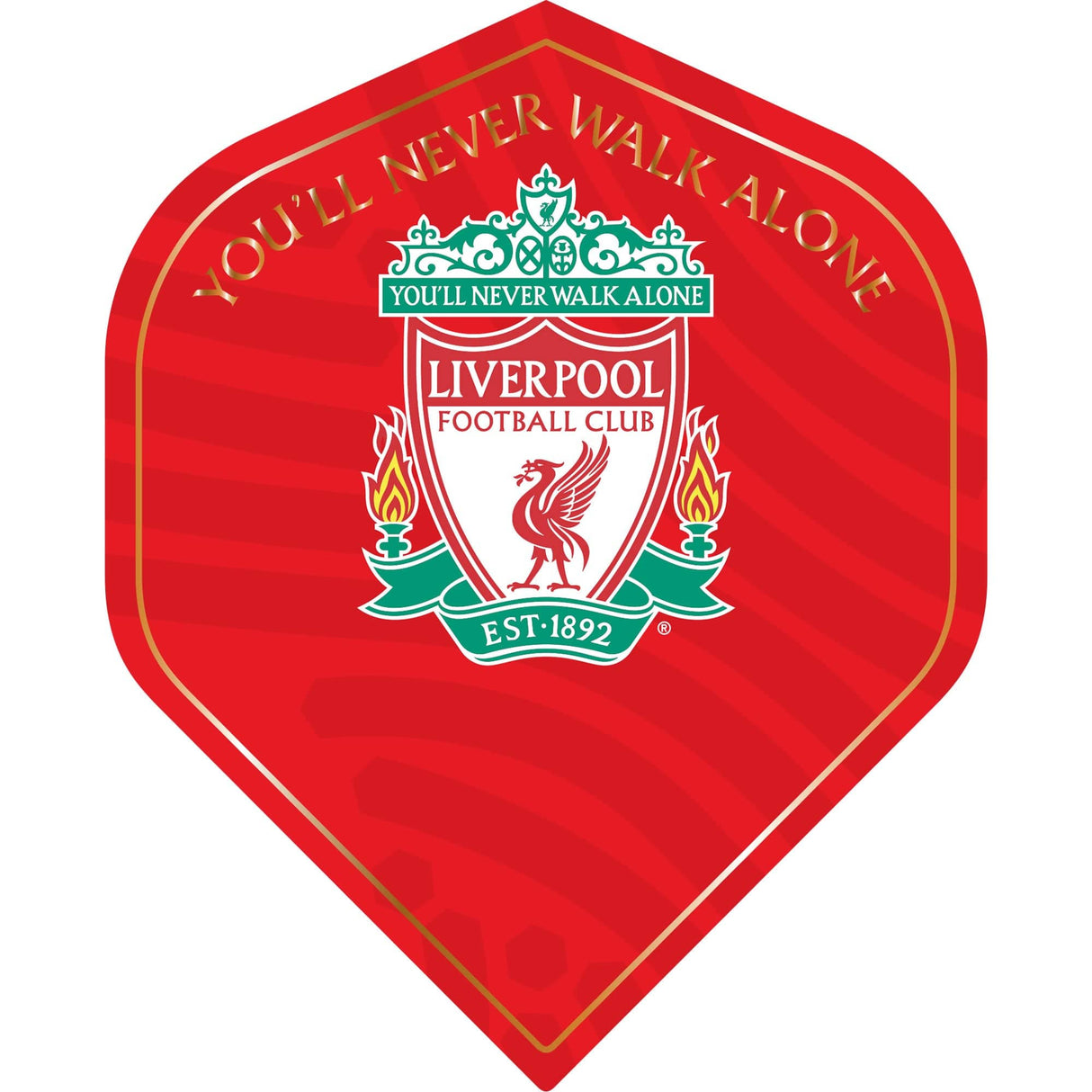 Liverpool FC Dart Flights - Official Licensed - No2 - Std - LFC - F1 - Red - YNWA Crest