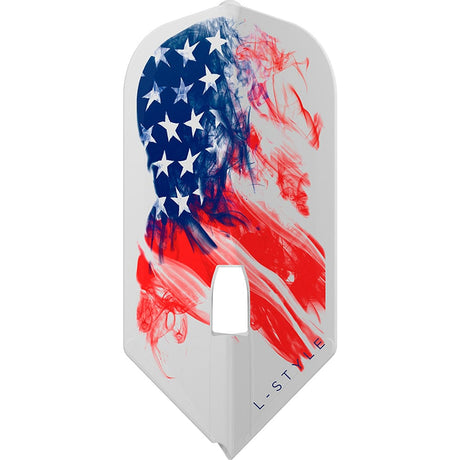 *L-Style - L-Flights - L6 Pro - Champagne Ring - Slim - American Flag v3 - Clear White
