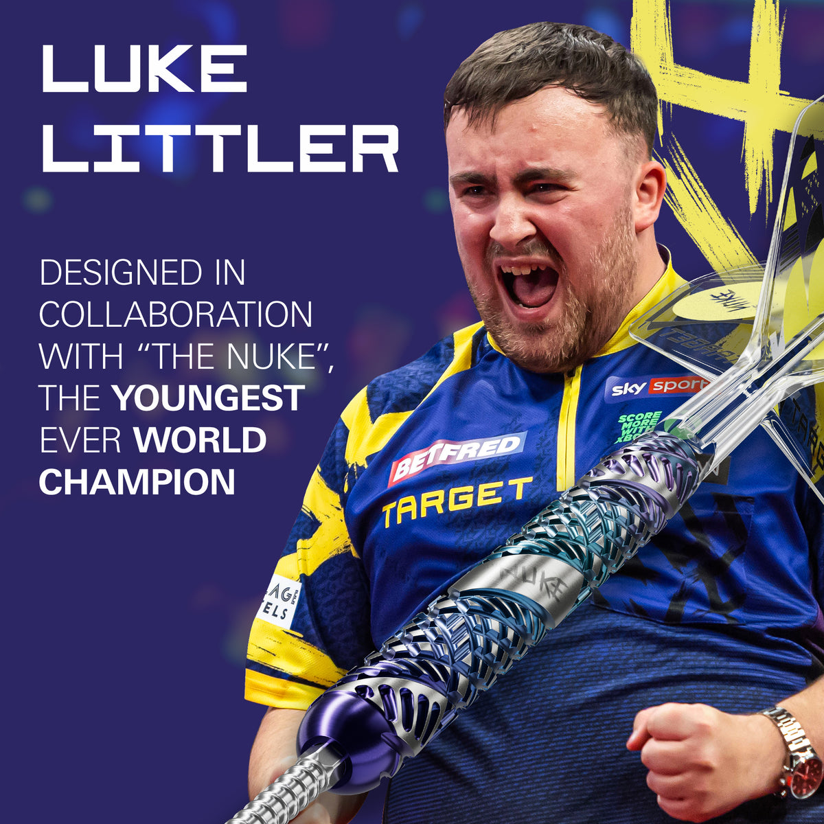 Target Luke Littler Darts - Stahlspitze - 95% Tungsten - Edge