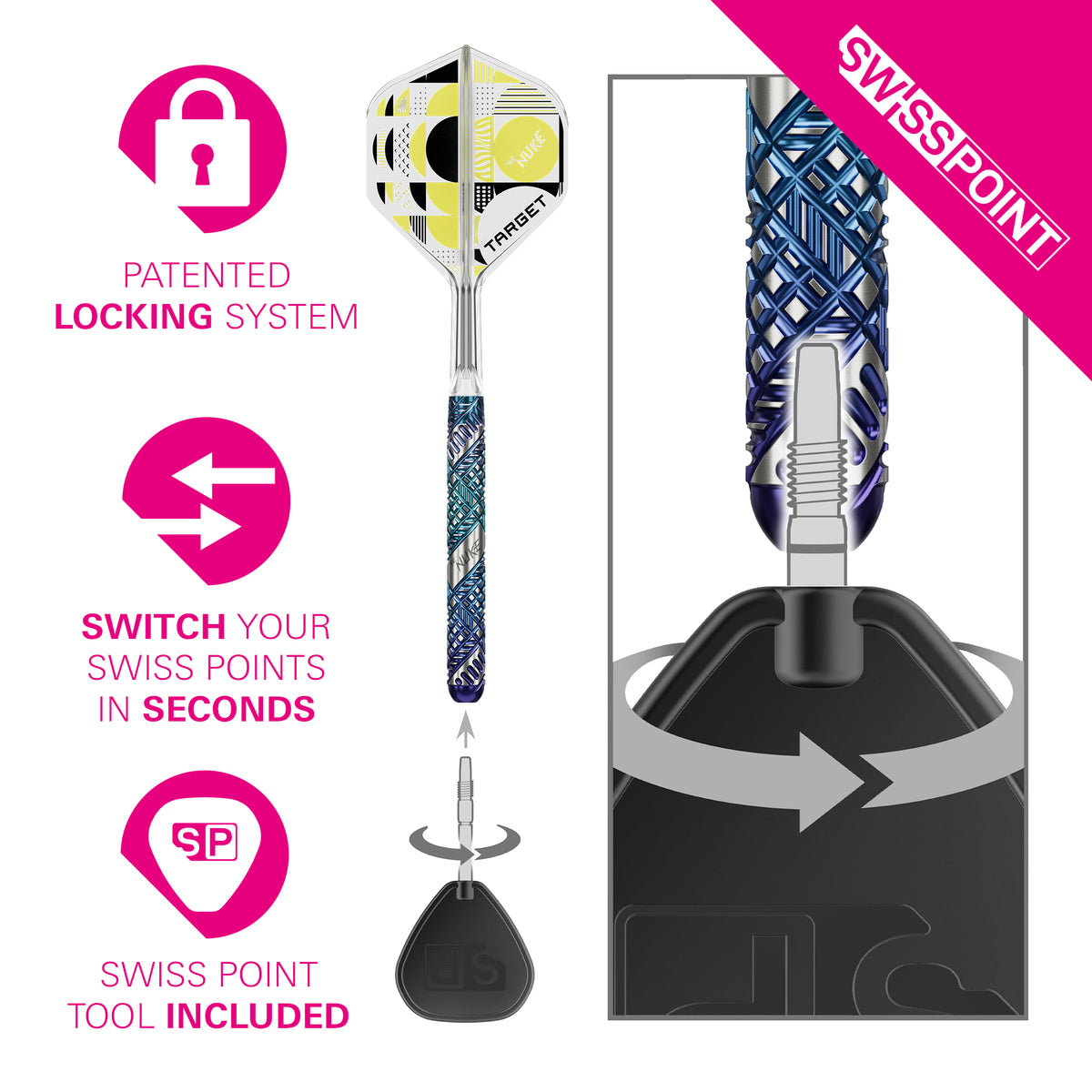 Target Luke Littler Darts - Stahlspitze - 95% Tungsten - Edge