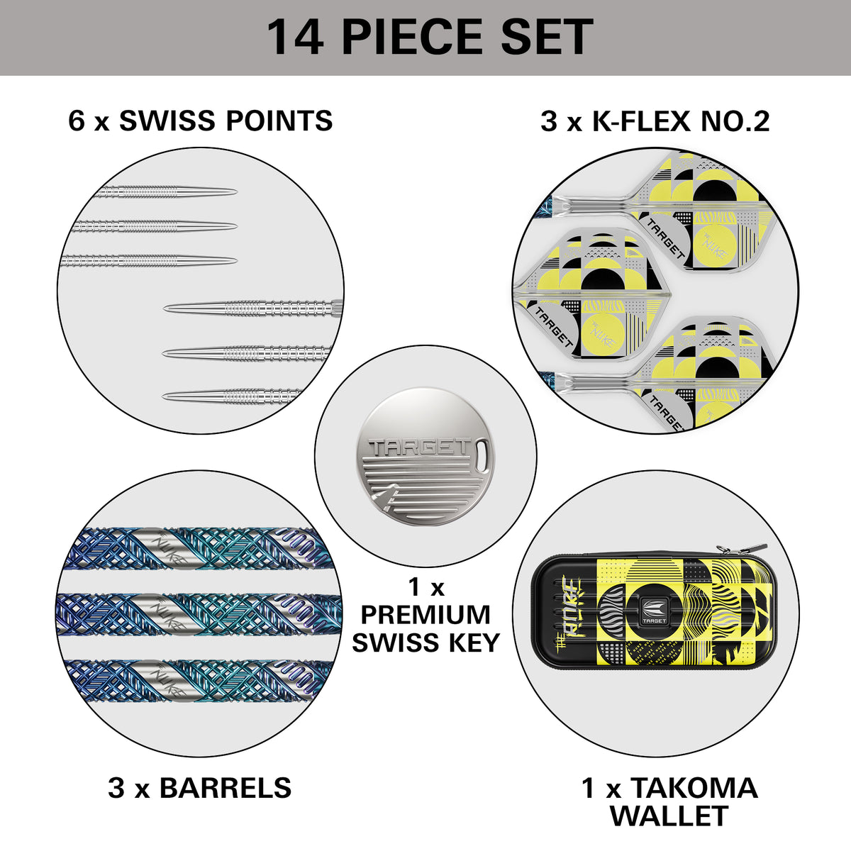Target Luke Littler Darts - Stahlspitze - 95% Tungsten - Edge