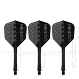 Caliburn SUP Flights - Moulded Shaft and Flight -  Standard No6 - Logo - Black