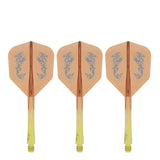 Caliburn SUP Flights - Moulded Shaft and Flight -  Standard No6 - Dragon - Yellow & Orange