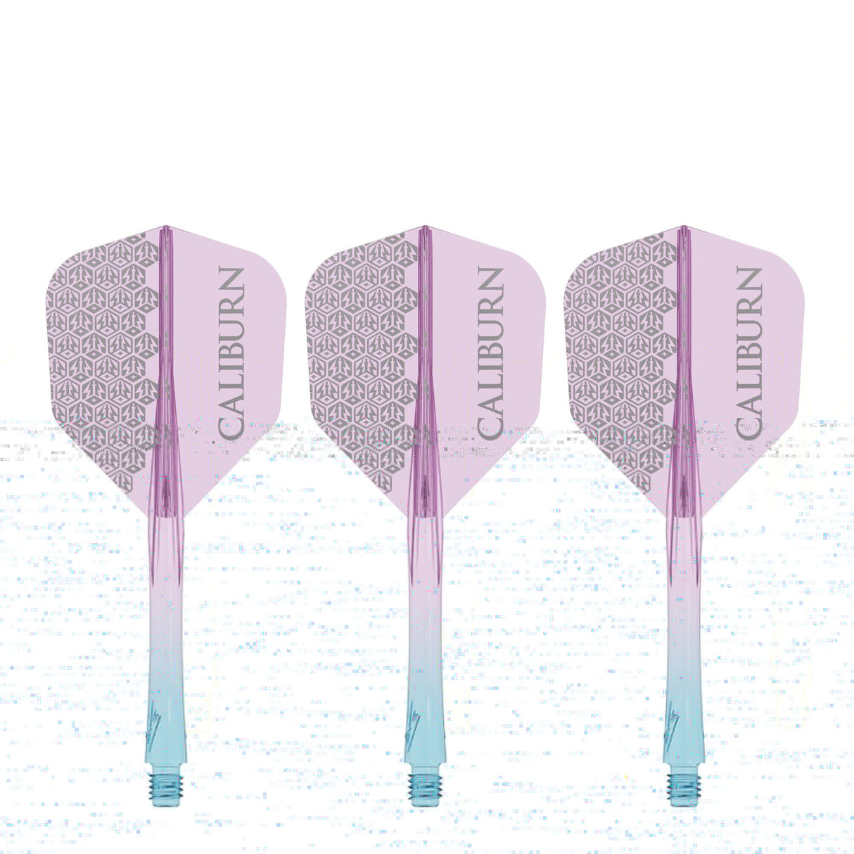 Caliburn SUP Flights - Moulded Shaft and Flight -  Standard No6 - Logo - Blue & Purple