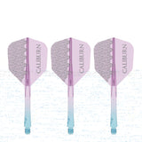 Caliburn SUP Flights - Moulded Shaft and Flight -  Standard No6 - Logo - Blue & Purple