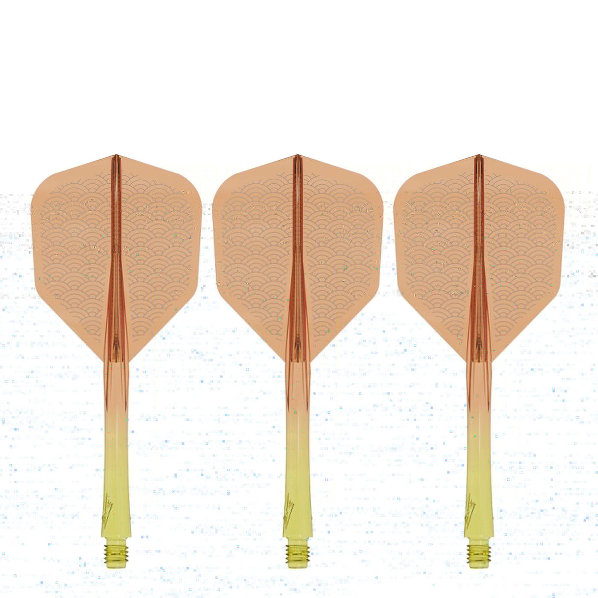 Caliburn SUP Flights - Moulded Shaft and Flight -  Standard No6 - Waves - Yellow & Orange