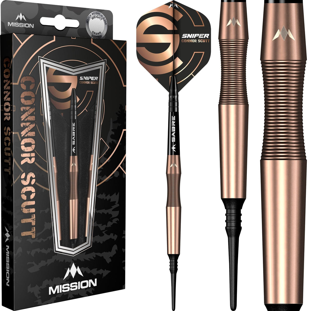 Mission Connor Scutt V2 - Soft Tip - 90% - Bronze PVD - Sniper 18g