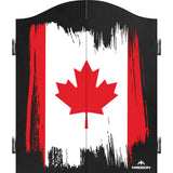 Mission Dartboard-Schrank – Kanada-Design – Schwarz – Ahornblatt – Flagge