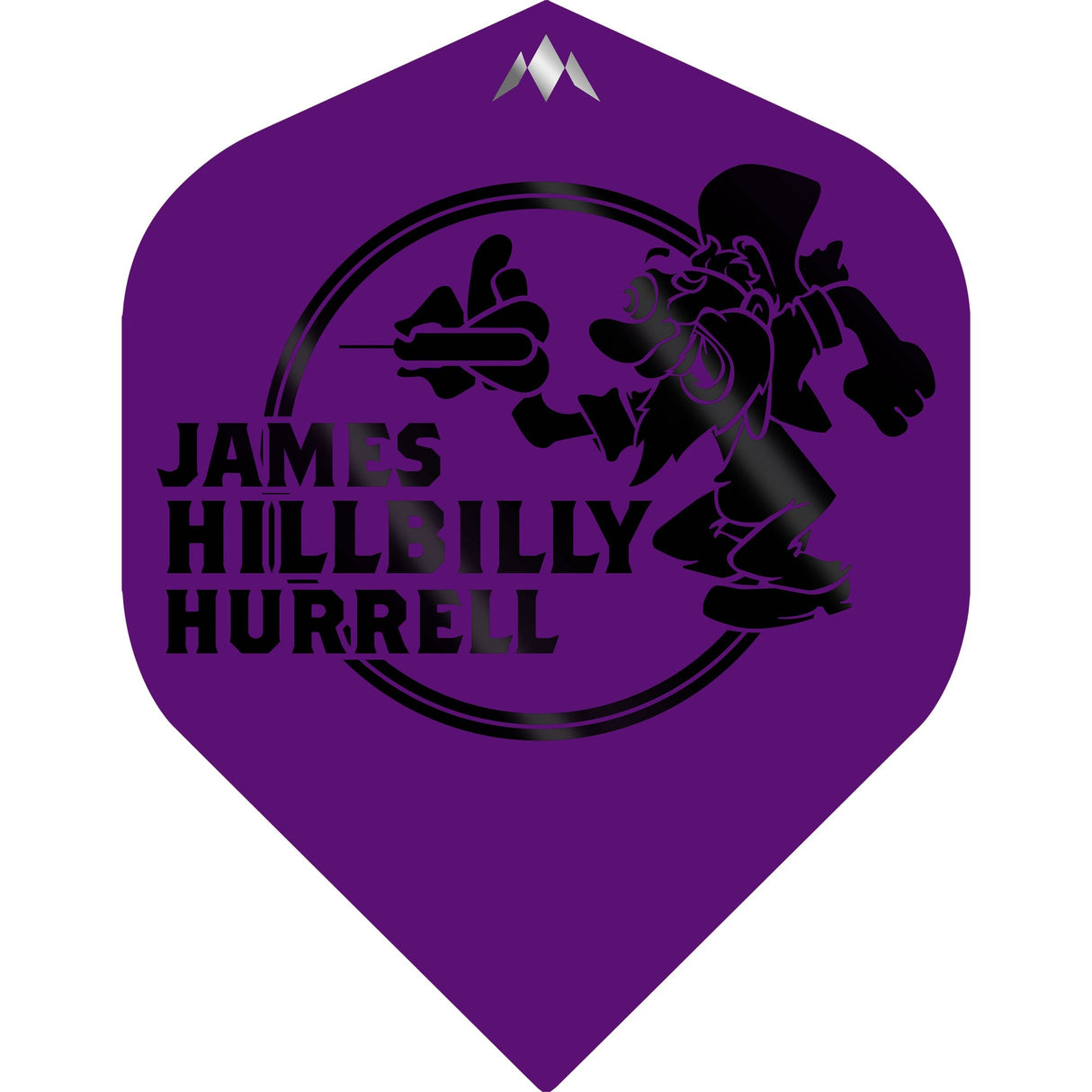 Mission Solo Dart Flights – 100 Mikron – Nr. 2 – Standard – James Hurrell – Lila – Hillbilly