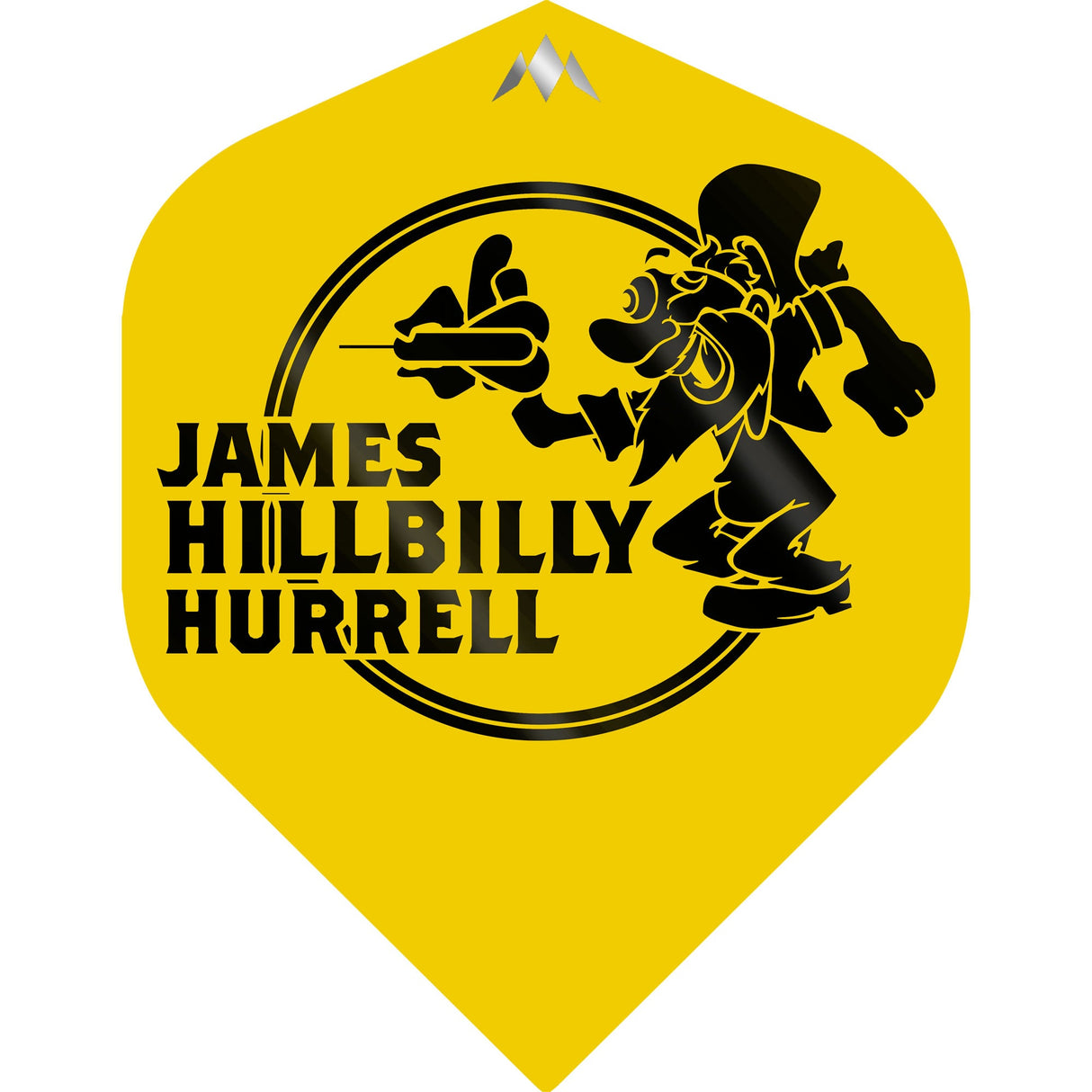 Mission Solo Dart Flights – 100 Mikron – Nr. 2 – Std – James Hurrell – Gelb – Hillbilly