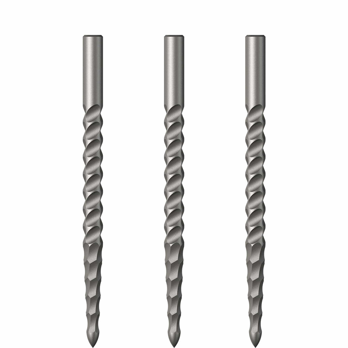*Mission Lunar CS Dart Points - Spare Points - Rough Cut - Silver 36mm