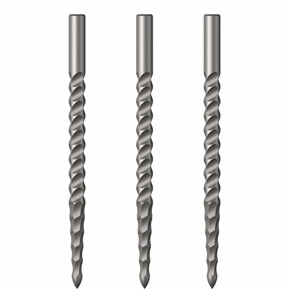 *Mission Lunar CS Dart Points - Spare Points - Rough Cut - Silver 38mm