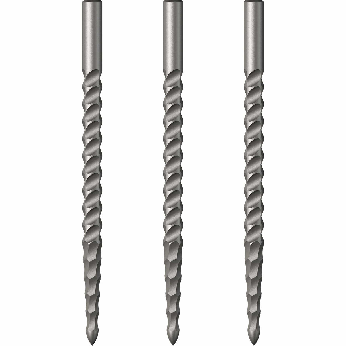*Mission Lunar CS Dart Points - Spare Points - Rough Cut - Silver 40mm