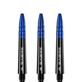 Mission Sabre Shafts - Polycarbonate Dart Stems - Black - Blue Top Tweenie