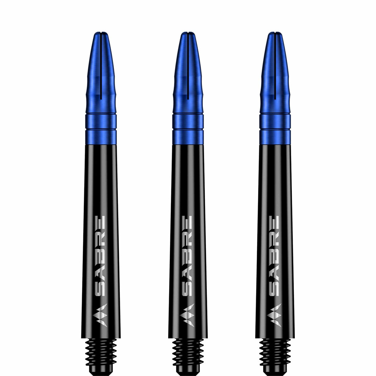 Mission Sabre Shafts - Polycarbonate Dart Stems - Black - Blue Top
