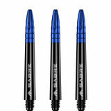 Mission Sabre Shafts - Polycarbonate Dart Stems - Black - Blue Top