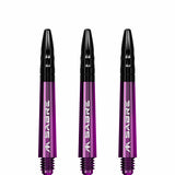 Mission Sabre Shafts - Polycarbonate Dart Stems - Purple - Black Top Tweenie