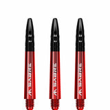 Mission Sabre Shafts - Polycarbonate Dart Stems - Red - Black Top Tweenie