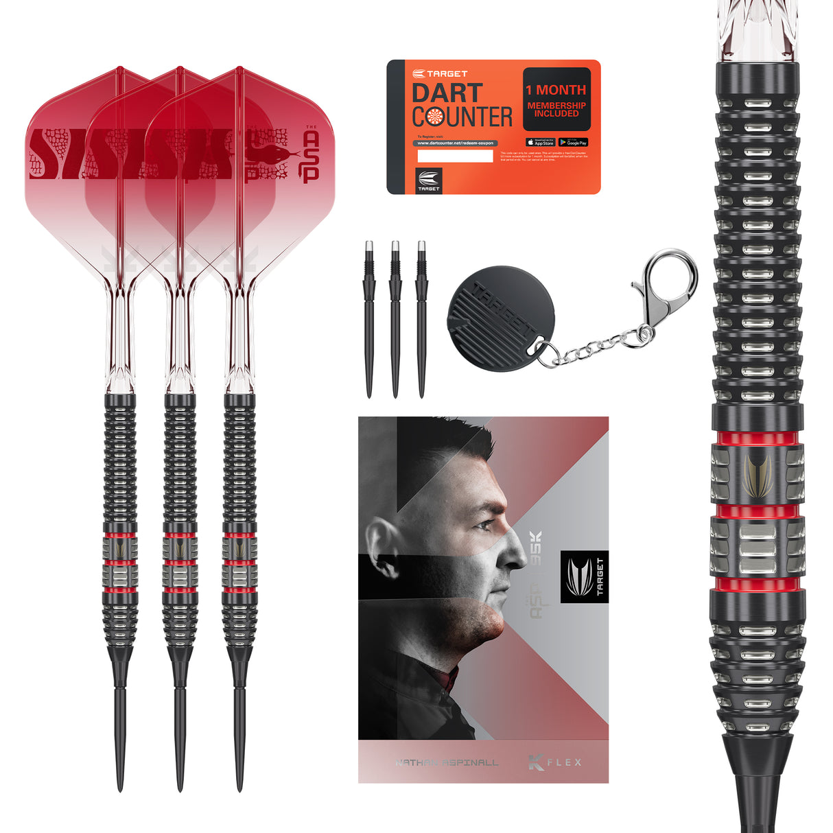 Target Nathan Aspinall Darts - Stahlspitze - 95% Tungsten - 95K