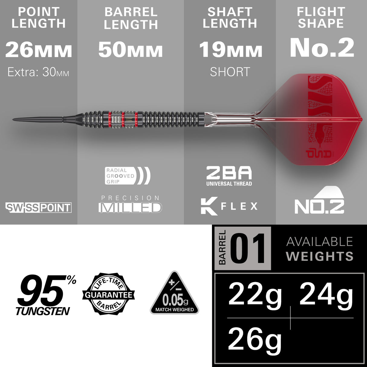 Target Nathan Aspinall Darts - Stahlspitze - 95% Tungsten - 95K