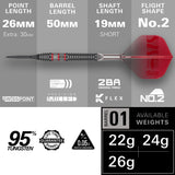 Target Nathan Aspinall Darts - Stahlspitze - 95% Tungsten - 95K