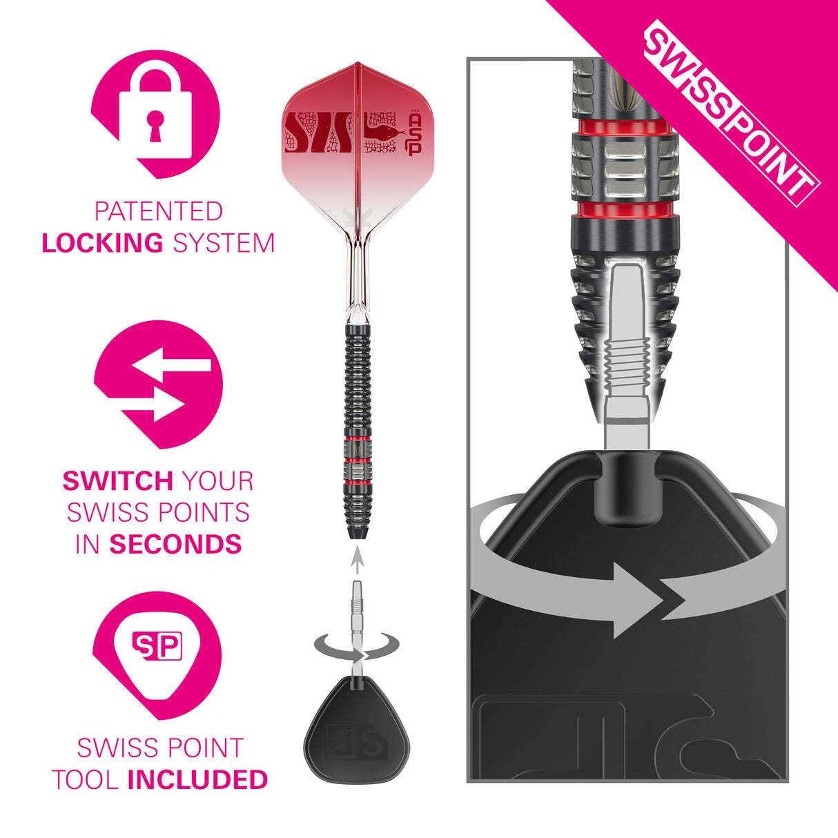 Target Nathan Aspinall Darts - Stahlspitze - 95% Tungsten - 95K