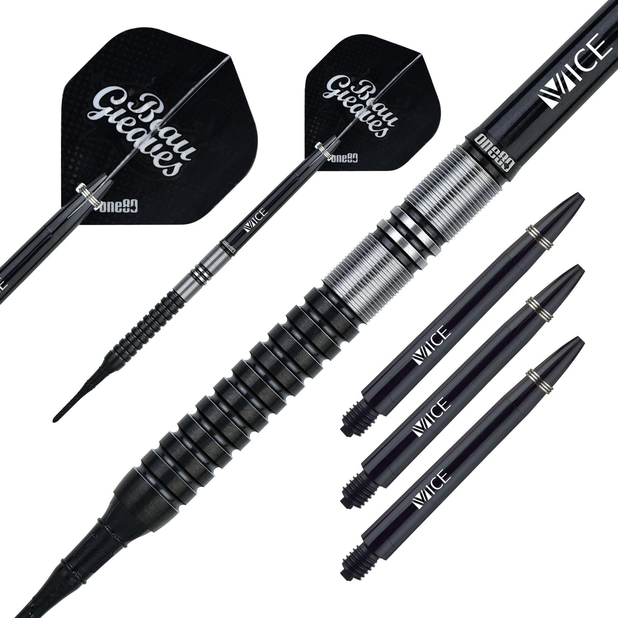 One80 Beau Greaves Darts - Soft Tip - VHD - Black Edition