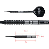 One80 Beau Greaves Darts - Soft Tip - VHD - Black Edition