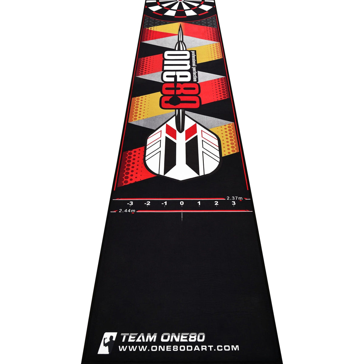 Polylearn Mat One80 Poly Dart Mat - Floor Protection - incl. Oche Tape - Logo