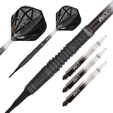One80 Emorite 03 Darts - Soft Tip - 90% Tungsten - Black 20g