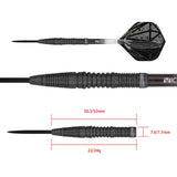 One80 Emorite 03 Darts - Steel Tip - 90% Tungsten - Black
