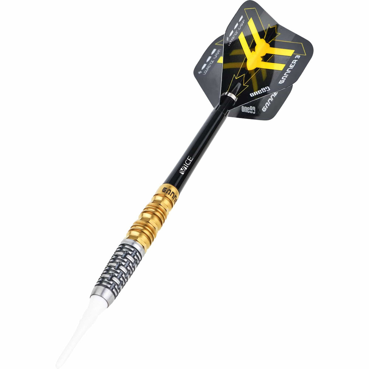 One80 Gunner III Darts - Soft Tip - Lourence Ilagan - Black & Gold 18g