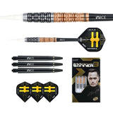 One80 Gunner III Darts - Soft Tip - Lourence Ilagan - Black & Rose Gold 20g