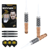 One80 Gunner III Darts - Soft Tip - Lourence Ilagan - Black & Rose Gold 20g