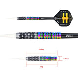 One80 Gunner III Darts - Soft Tip - Lourence Ilagan - Black & Chameleon 22g