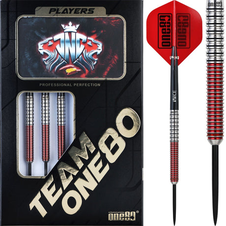 One80 Jaime NuÃ±ez Cortes Darts - Steel Tip - JNC - Signature Darts - Electric Red 21g