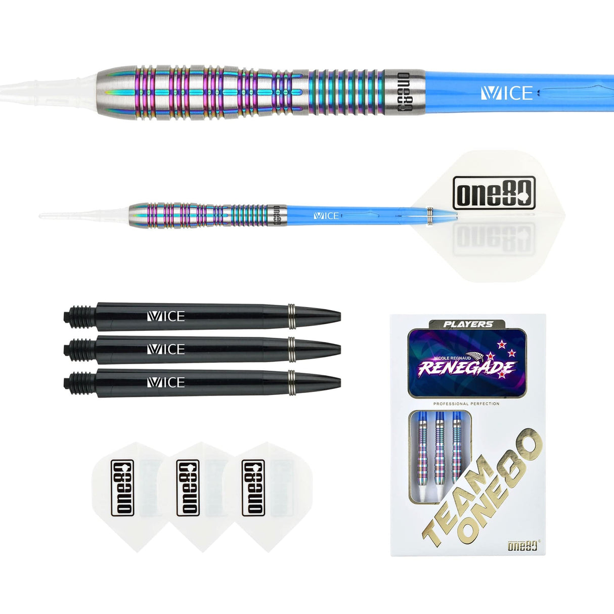 *One80 Nicole Regnaud Darts - Soft Tip - Renegade 18g