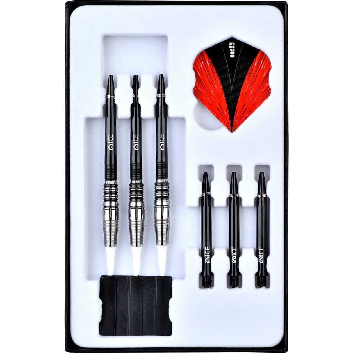 One80 Niko Springer Darts - Soft Tip - Signature - Black \ Silver - 18g 18g