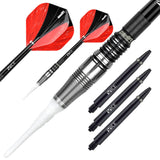One80 Niko Springer Darts - Soft Tip - Signature - Black \ Silver - 18g 18g