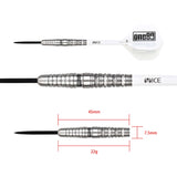 One80 Noriyuki Nakamura Darts - Steel Tip - V2 - Silver - 22g 22g