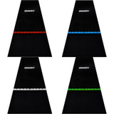 One80 Rubber Dart Mat with Oche - Floor Protection - Black - 300x90cm - Wide