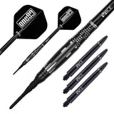 One80 Saori Miymoto Darts - Soft Tip - Rafale - Signature - Black - 19g 19g