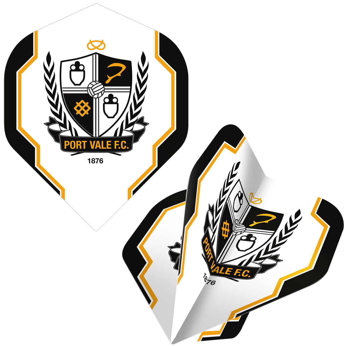 Port Vale FC – Offiziell lizenziert – The Valiants – Dart Flights – F1 – Logo mit Besatz