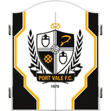 Port Vale FC – Offiziell lizenziert – The Valiants – Dartboard-Schrank – Weiß – C1 – Logo mit Rand