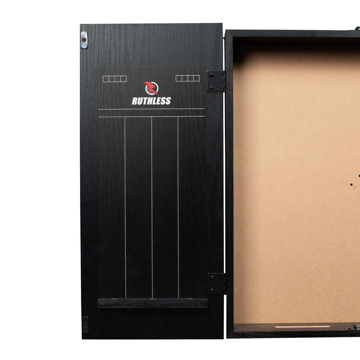 Ruthless Dartboard Cabinet – Quadratisches Design – Graffiti-Grau
