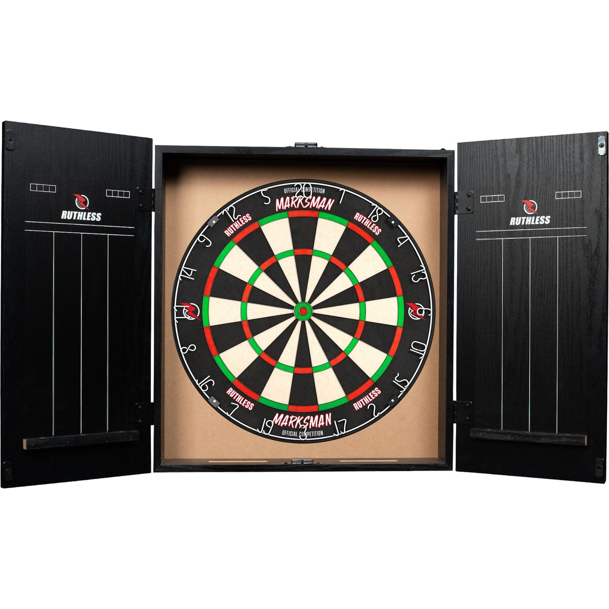Ruthless Dartboard Cabinet - Quadratisches Design - RipTorn - Schwarz &amp; Blau
