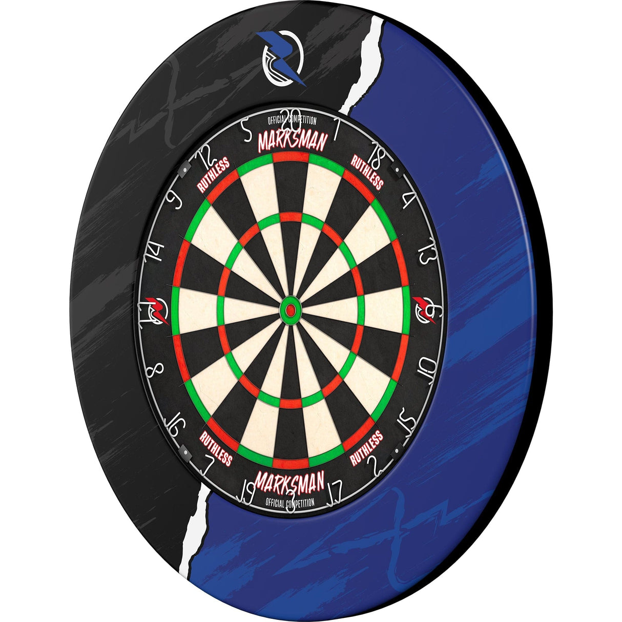 Ruthless Dartboard Surround - Professional - RipTorn - Black & Blue