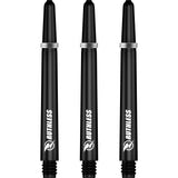 Ruthless Deflectagrip Dart Shafts - Nylon Stems with Springs - Black Medium