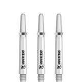 Ruthless Deflectagrip Dart Shafts - Nylon Stems with Springs - White Tweenie